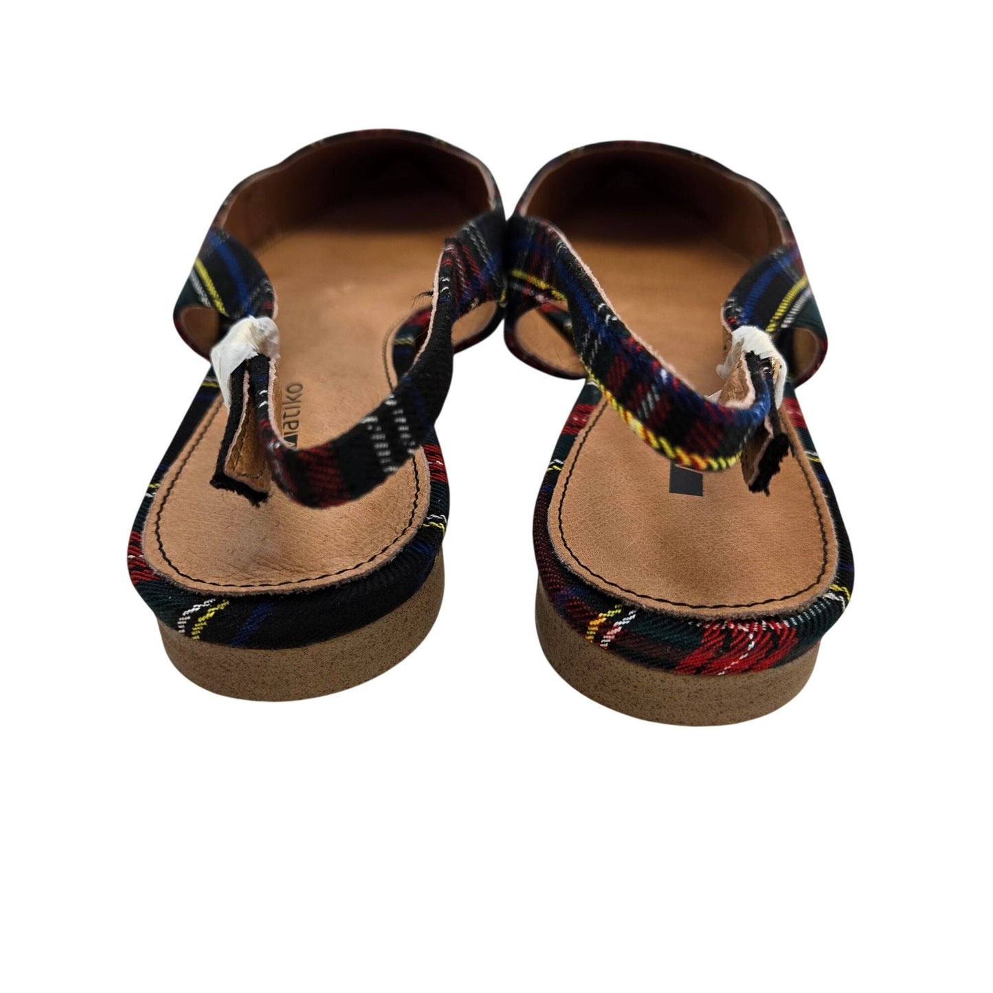 NWT/NIB Matiko Lori Pointy Toe Flats in Green Tartan Size 38/US 7.5