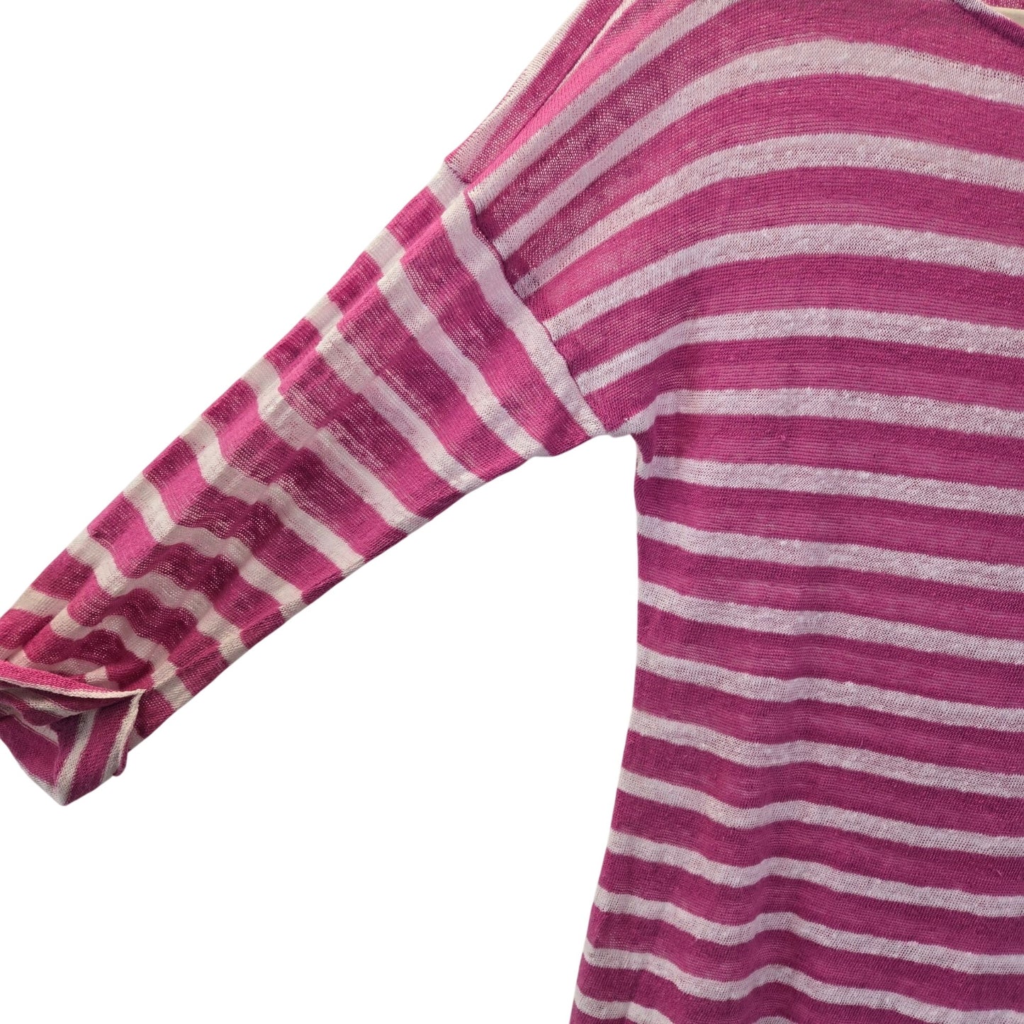 Lauren Ralph Lauren 100% Linen Striped Crewneck Top Size Medium