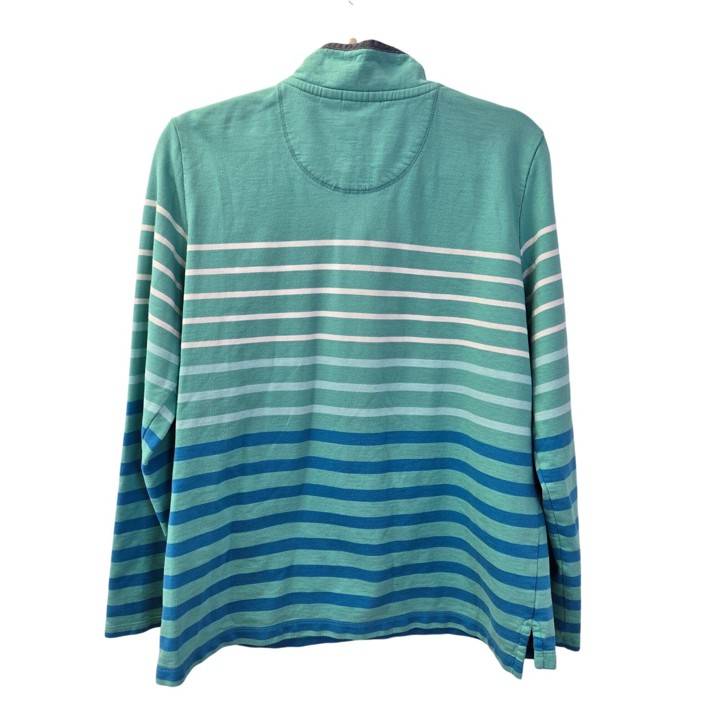 L.L. Bean Striped Half Button Cotton Rugby Shirt Size Large