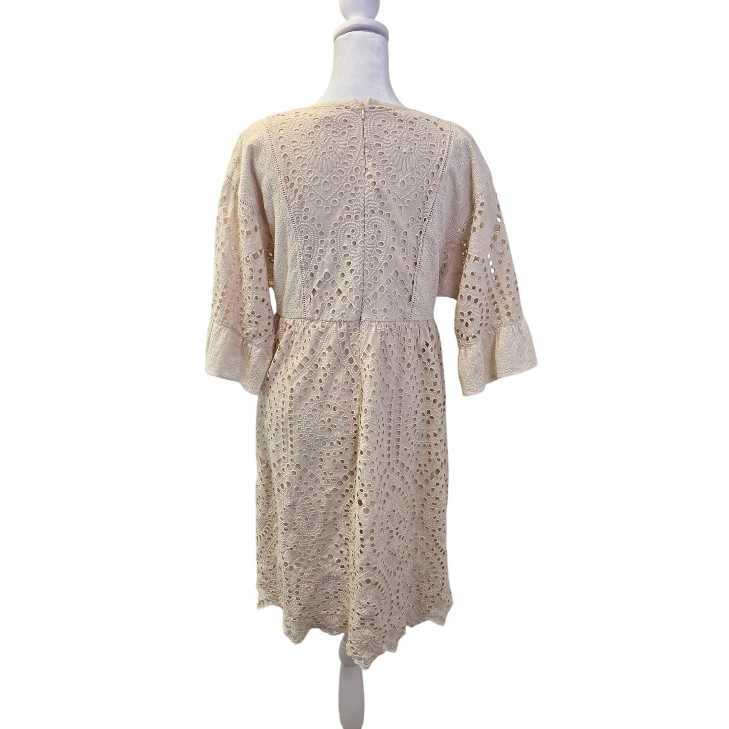 Roolee Falling for You Eyelet Boho Dress Size Medium