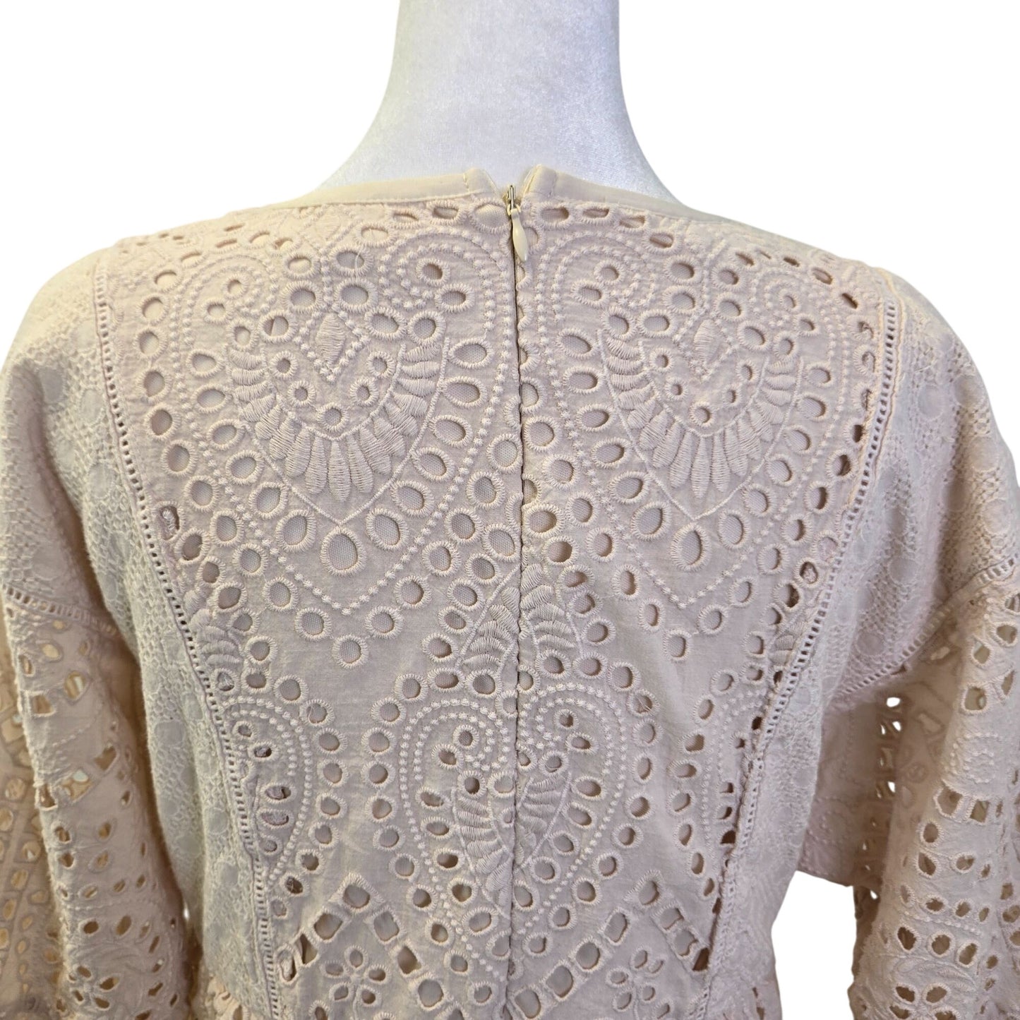 Roolee Falling for You Eyelet Boho Dress Size Medium