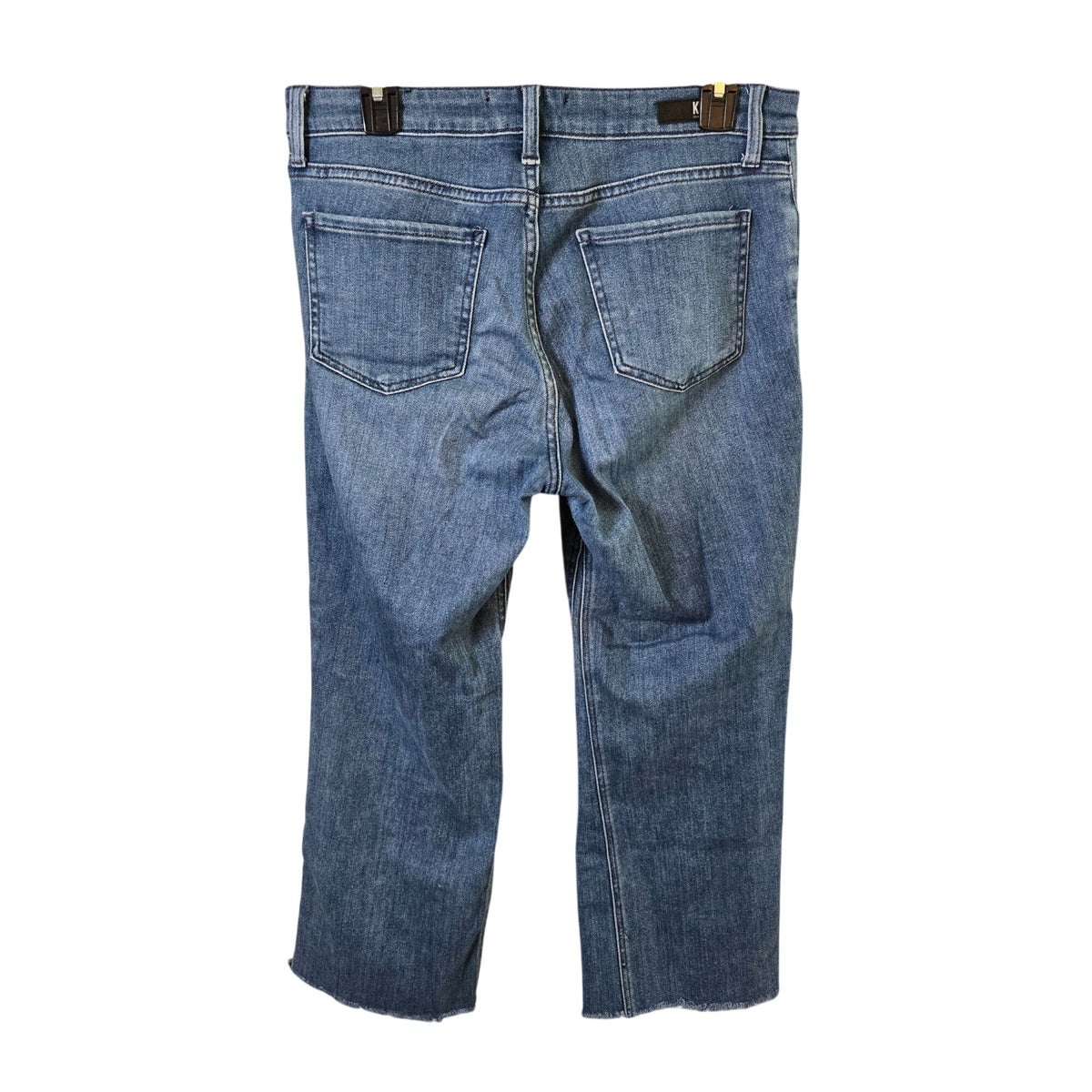 Kut from the Kloth Kelsey Fab Ab Ankle Flare Distresssed Jeans Size 8