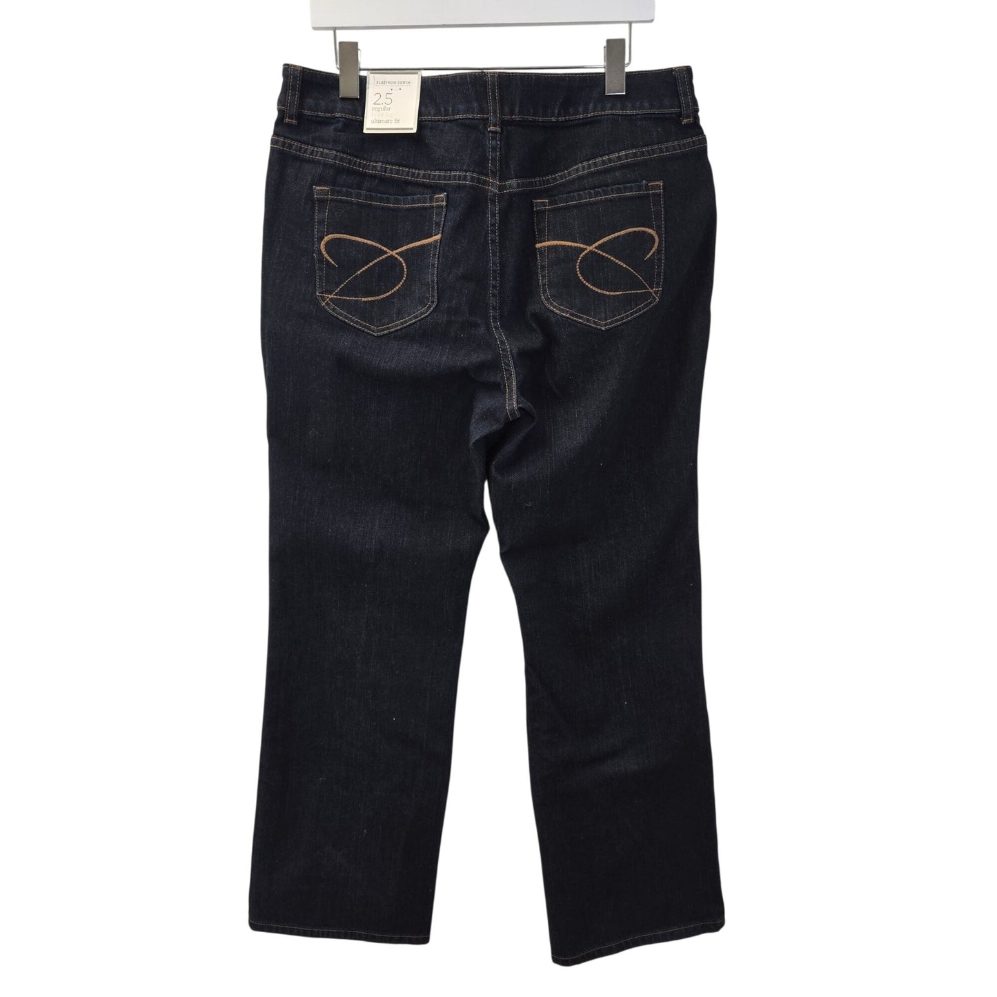 NWT Chico's Platinum Boot Leg Dark Indigo Wash Jeans Size 2.5/Size 14