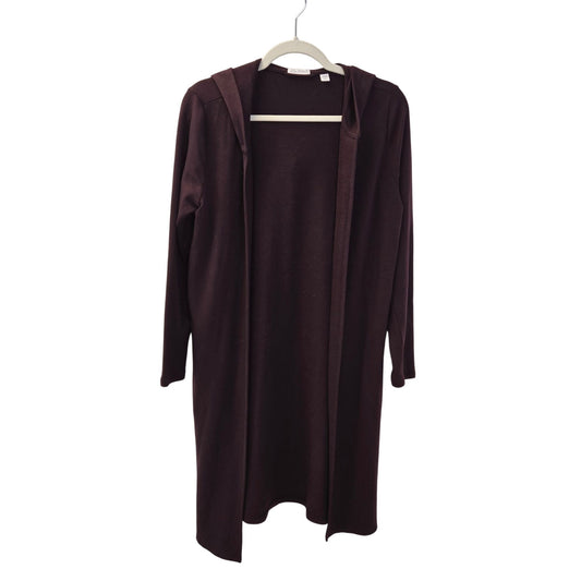 J. Jill Pure Jill Luxe Tencel Blend Open Hooded Duster Size Small Petite