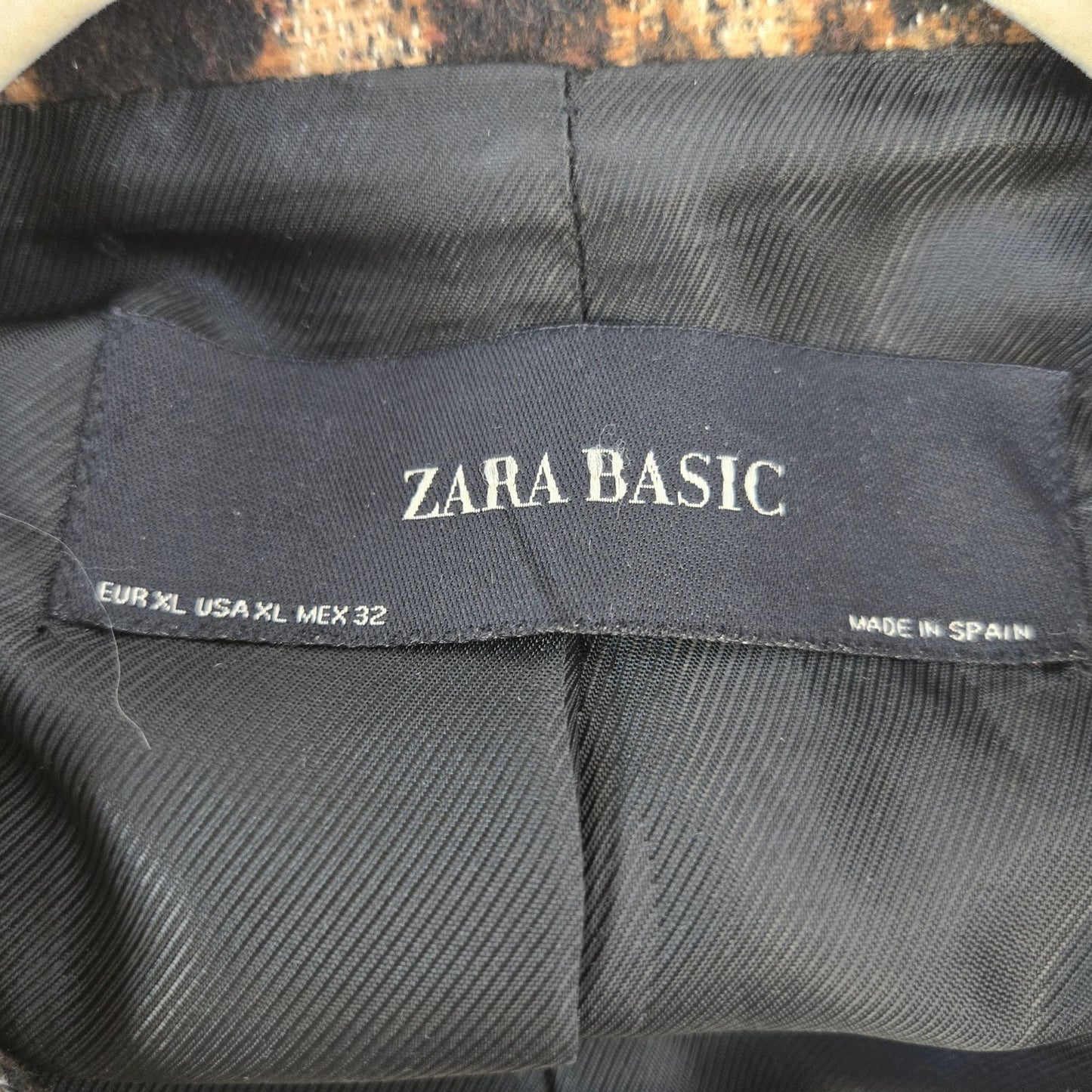 Zara Basic Leopard Print Double Breasted Peacoat Size XL