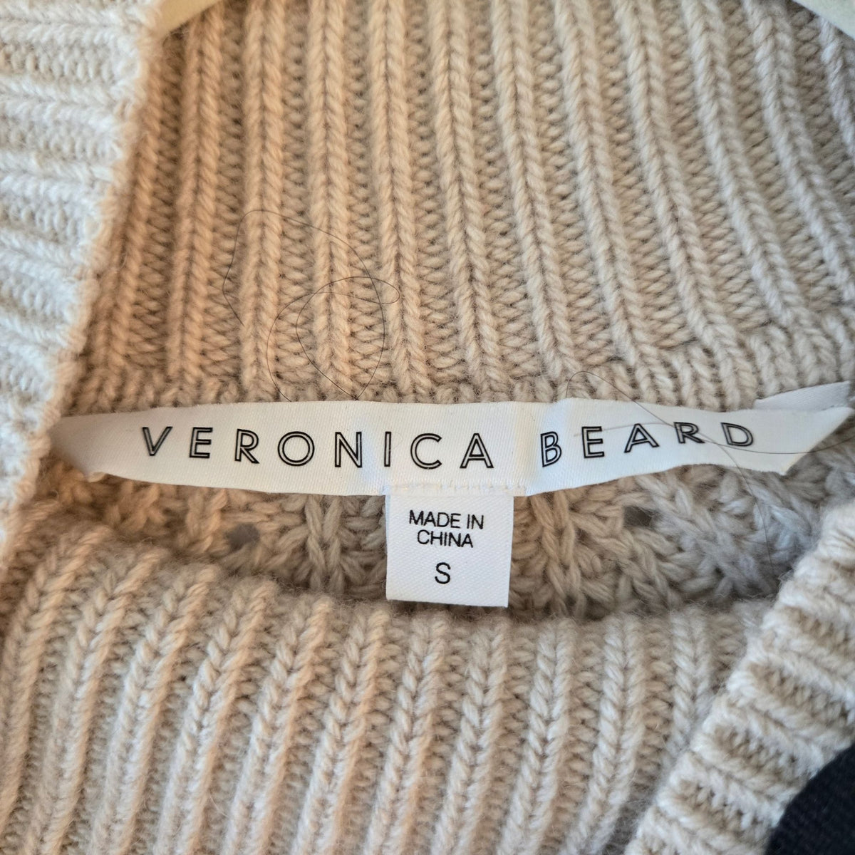 Veronica Beard Thandie Wool & Cashmere Blend Tie Neck Sweater Size Small
