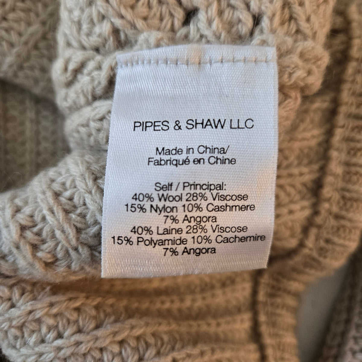 Veronica Beard Thandie Wool & Cashmere Blend Tie Neck Sweater Size Small