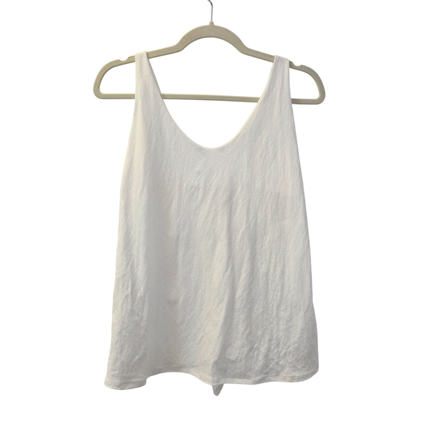 Zara Knotted Tie Front Viscose Blend Flowy Tank Top Size Small