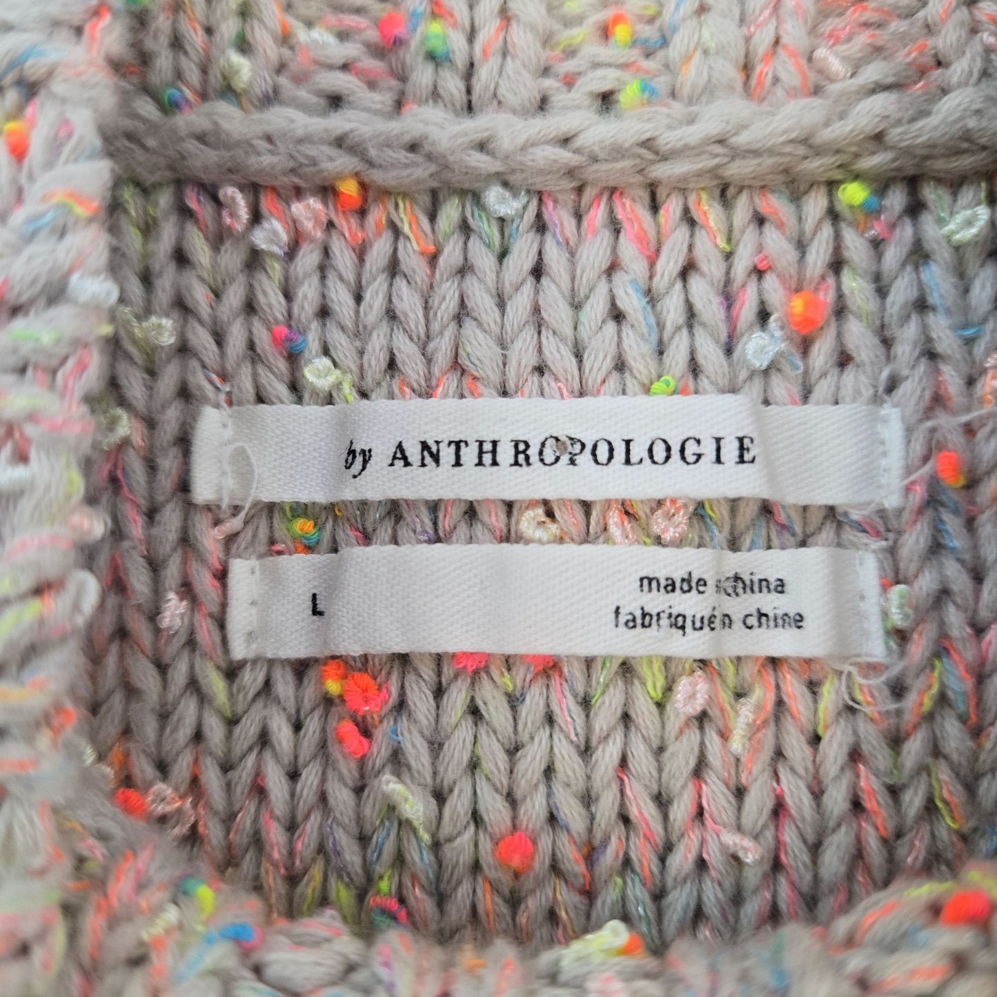 Anthropologie Confetti Print Mock Neck Sleeveless Sweater Size Large