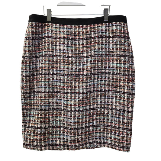 Talbots Multicolor Tweed Metallic Pencil Skirt Size 16