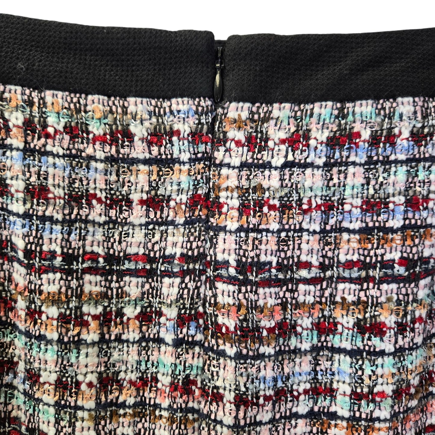 Talbots Multicolor Tweed Metallic Pencil Skirt Size 16