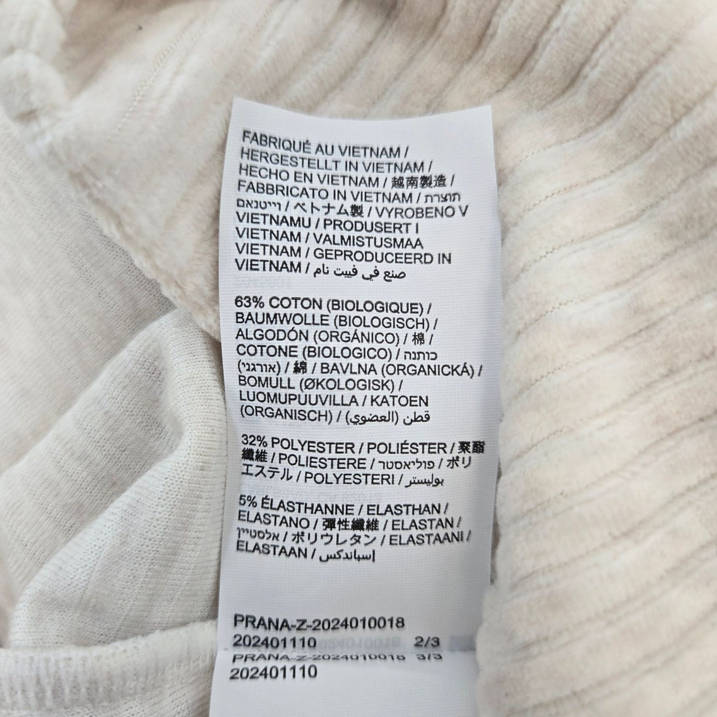 Prana Escambia Ribbed Pull Over in Au Lait Heather Size XS