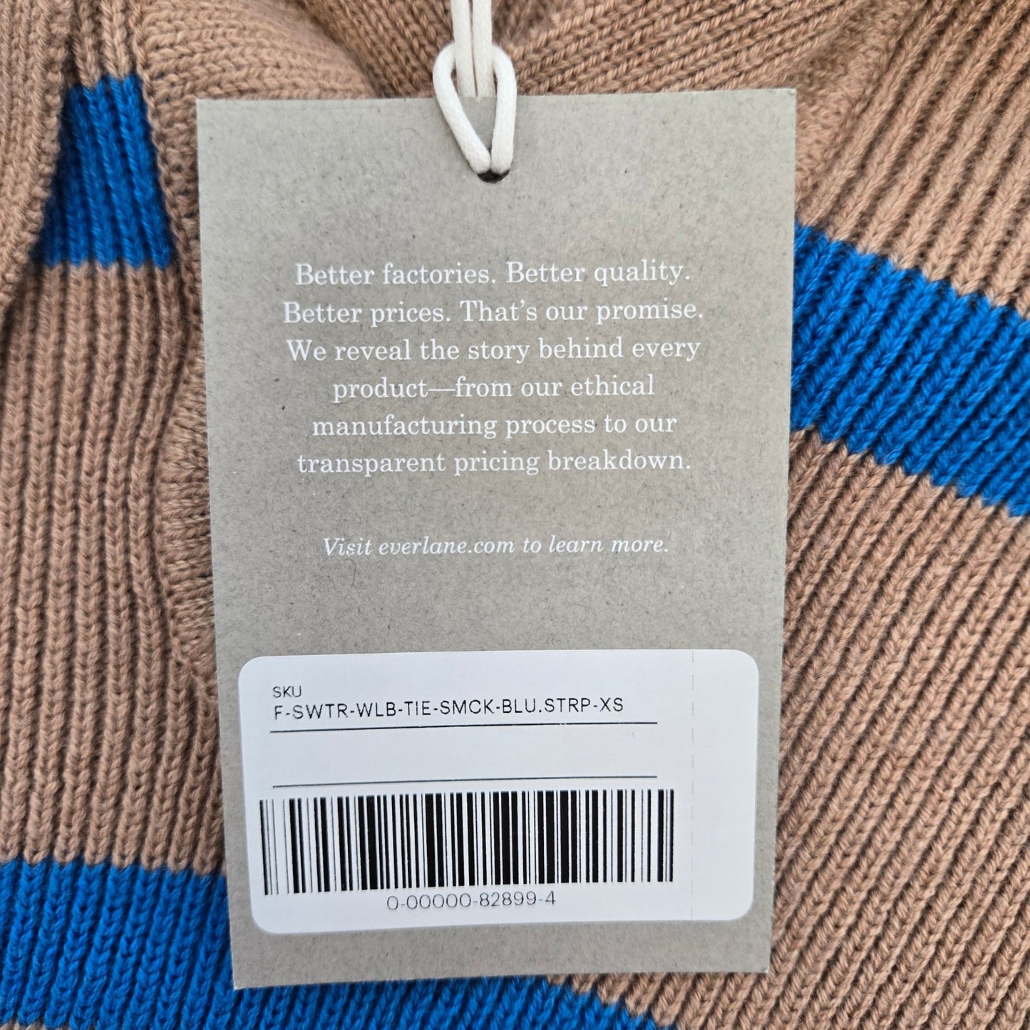 NWT Everlane Lace Up Mock Neck Wool Blend Sweater Size XS