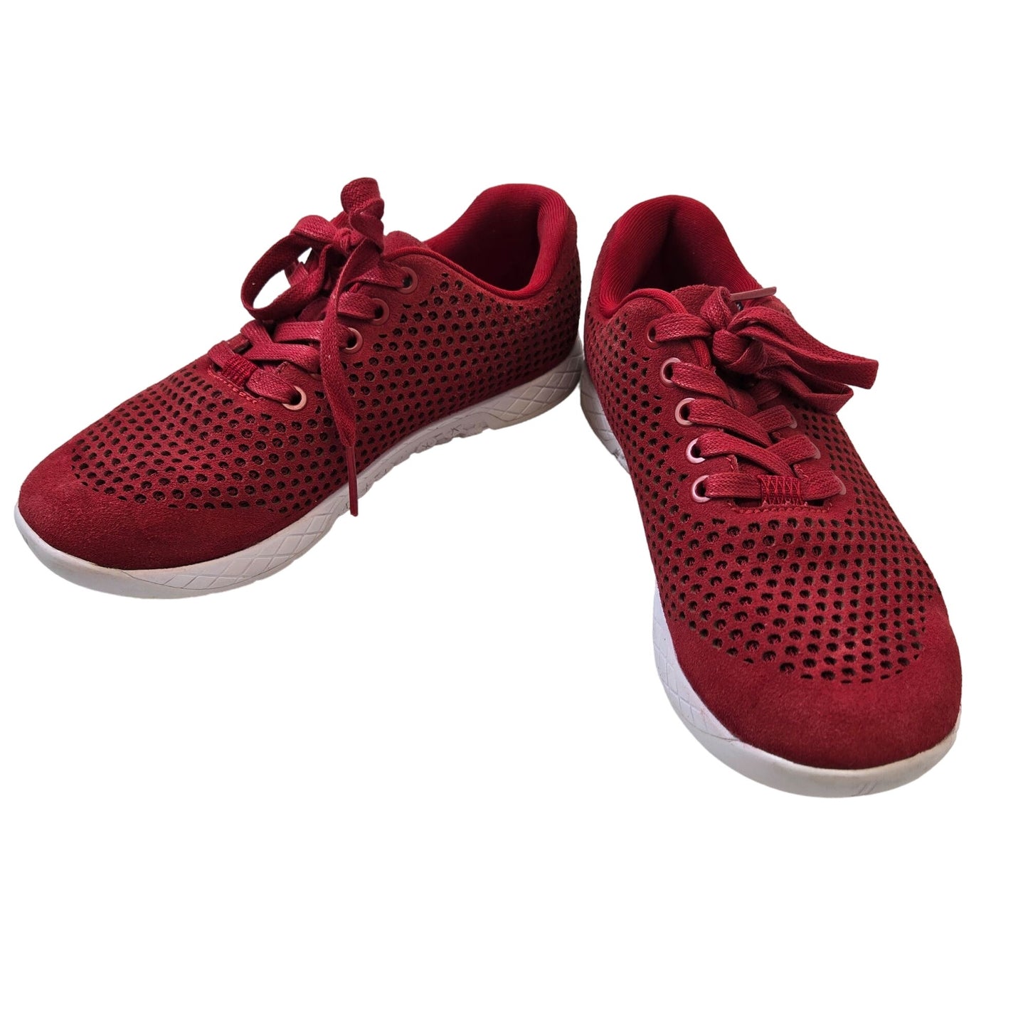 Nobull Red Suede Racing Trainer Athletic Sneakers Size Women's 7.5/Men's 6