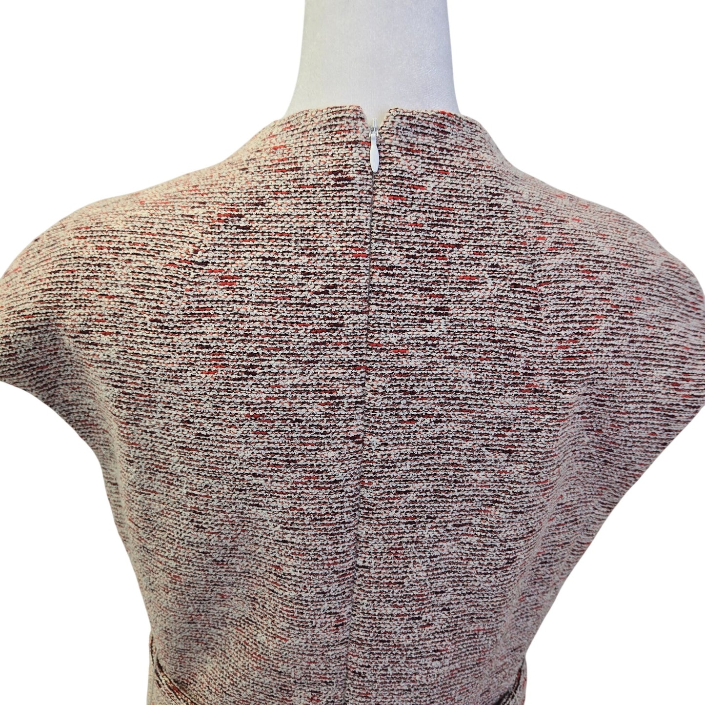 Theory Fancy Tweed Mod Belted Mini Shift Dress Size 8