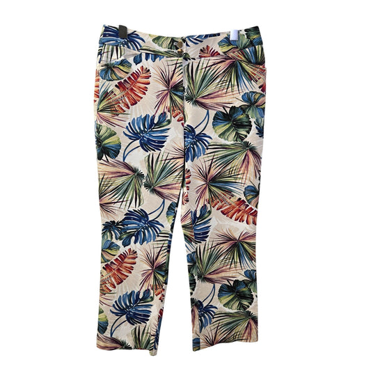 Chico's Tropical Print Capri Pants Size Chico's 0.5/Size 6