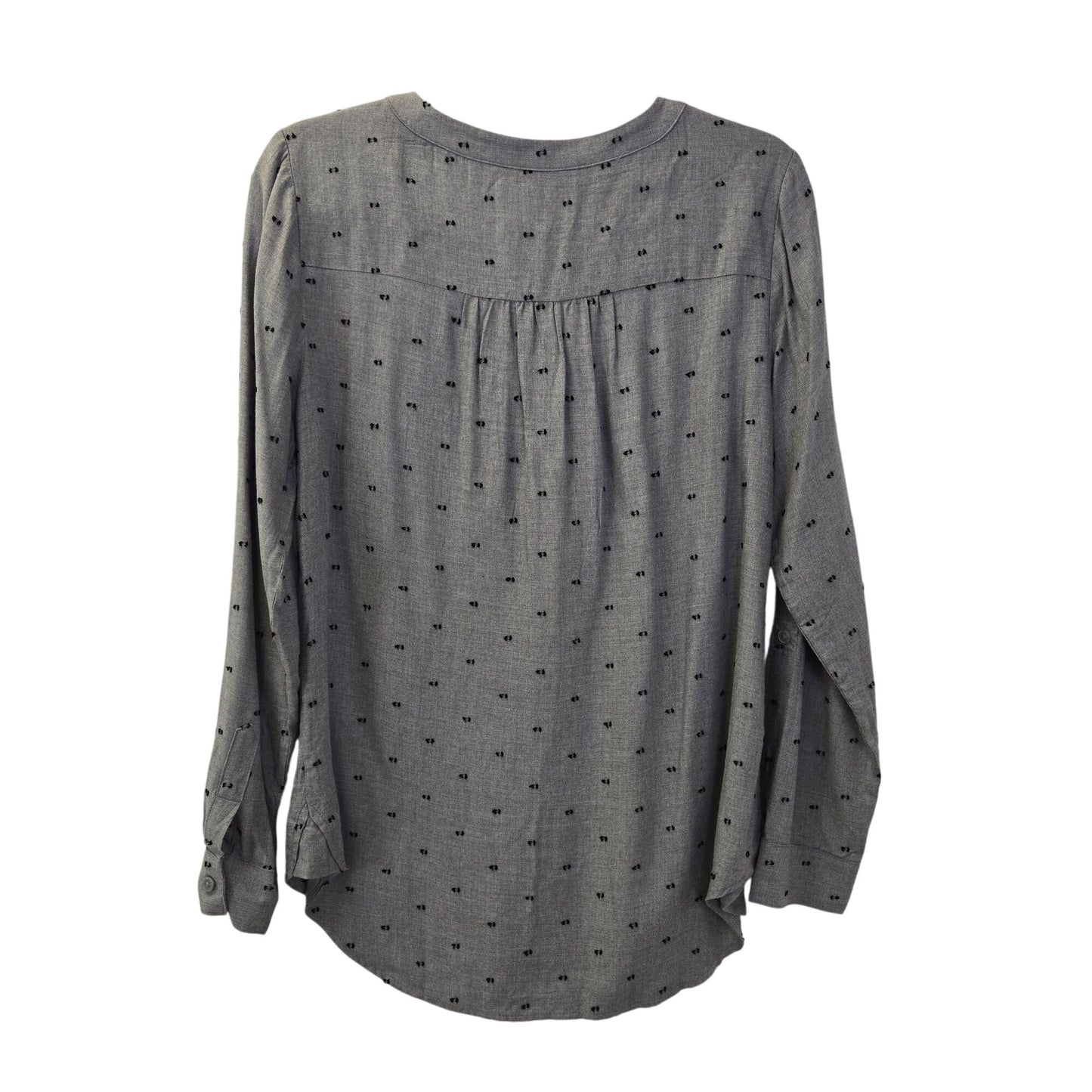 NWT Christopher & Banks Textured Dot Popover Top Size Small