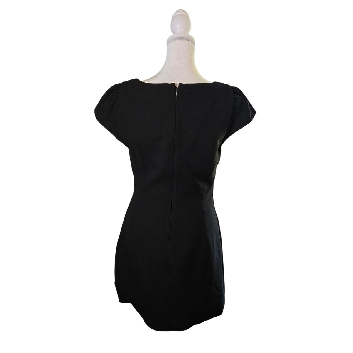 Aritzia Wilfred Whidbey Puff Cap Sleeve Little Black Mini Dress Size Small