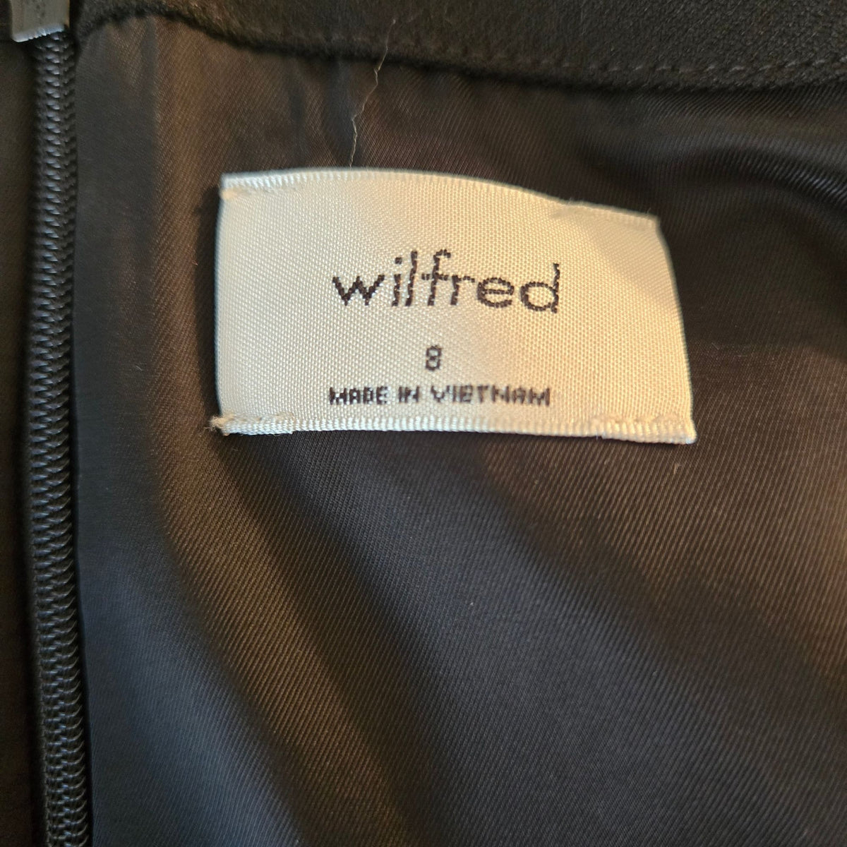 Aritzia Wilfred Whidbey Puff Cap Sleeve Little Black Mini Dress Size Small