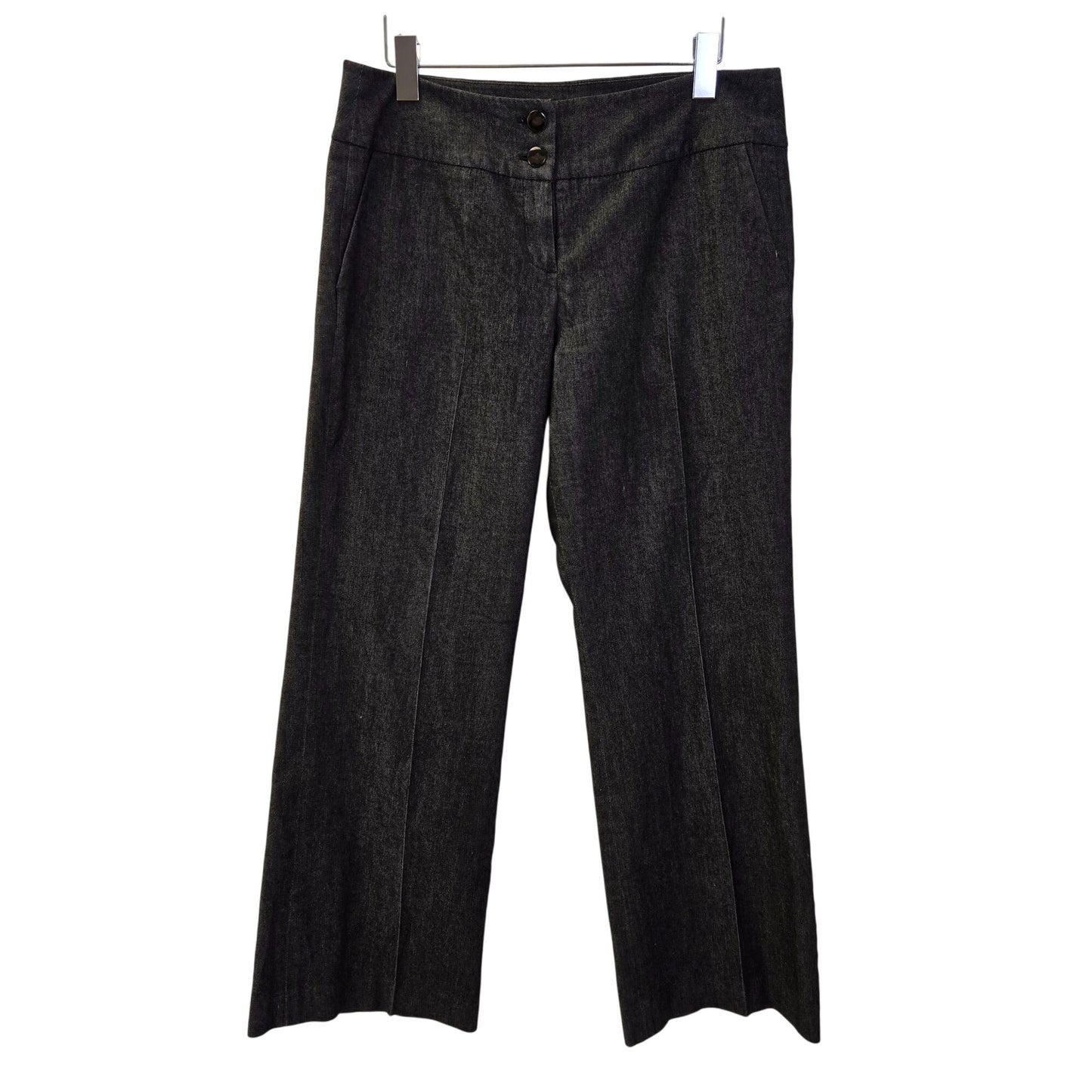 Sandro Denim-Like Chambray Straight Leg Trouser Pants Size 10 Petite