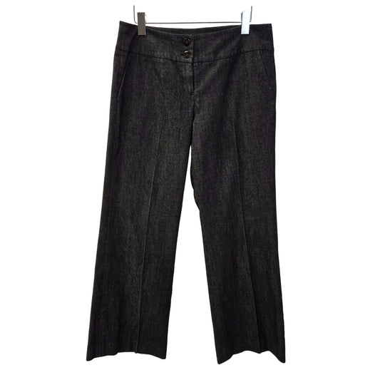 Sandro Denim-Like Chambray Straight Leg Trouser Pants Size 10 Petite
