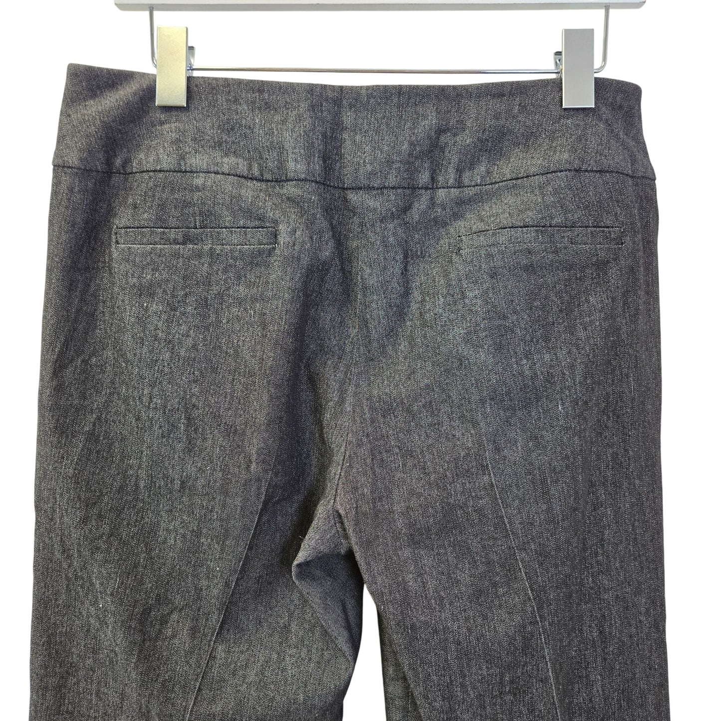 Sandro Denim-Like Chambray Straight Leg Trouser Pants Size 10 Petite