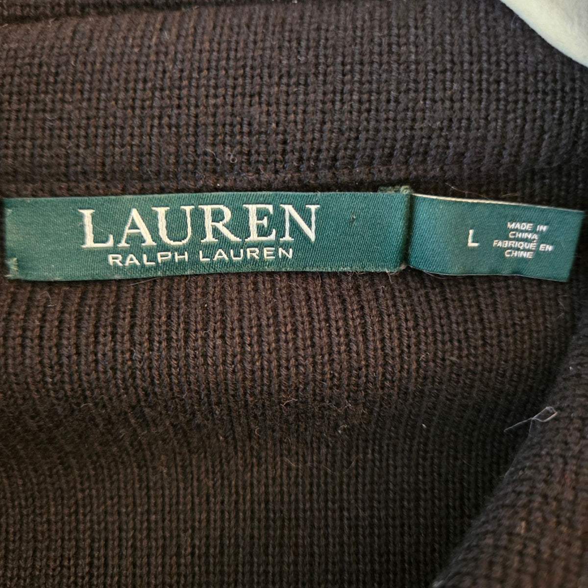 Lauren Ralph Lauren Asymmetrical Zip Cardigan Sweater Jacket Size Large