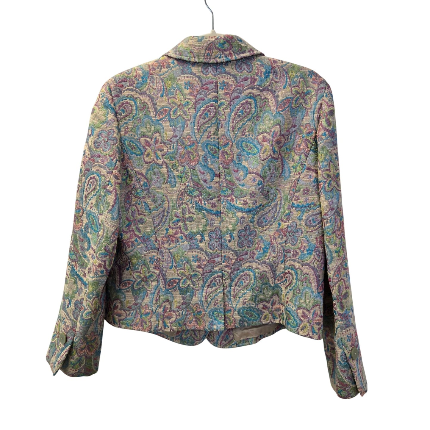 Dana Buchman Petite Floral Paisley Tapestry Three Button Blazer Jacket Size 14P
