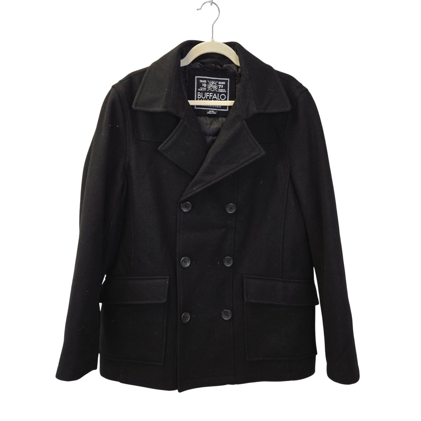 Buffalo David Bitton Wool Blend Peacoat Size Medium