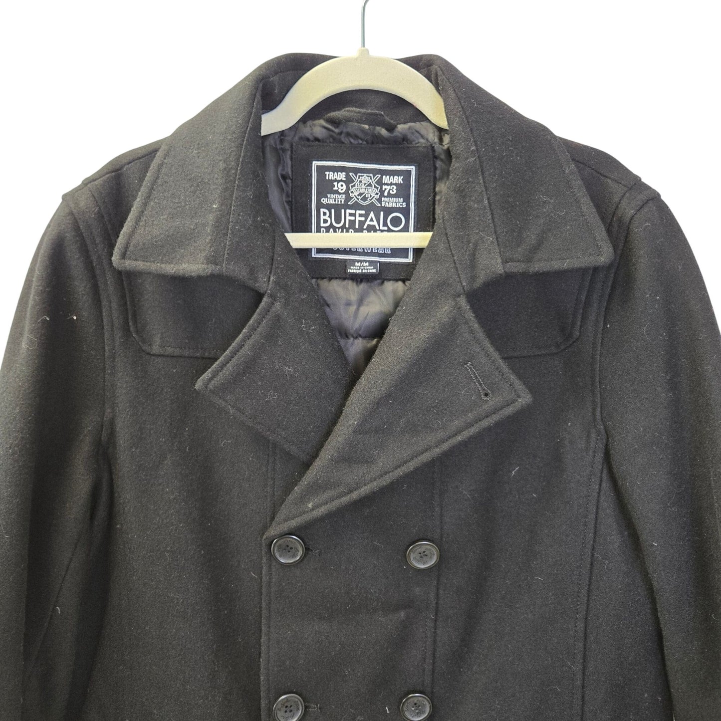 Buffalo David Bitton Wool Blend Peacoat Size Medium