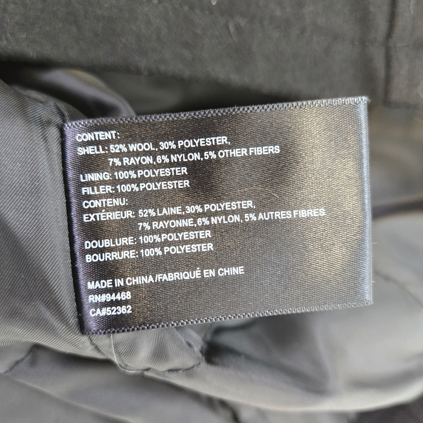 Buffalo David Bitton Wool Blend Peacoat Size Medium