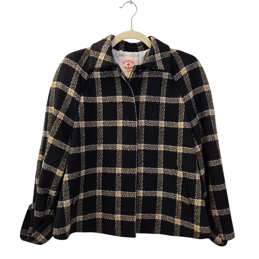 Brooks Brothers Red Fleece 100% Wool Plaid Blazer Jacket Size 8
