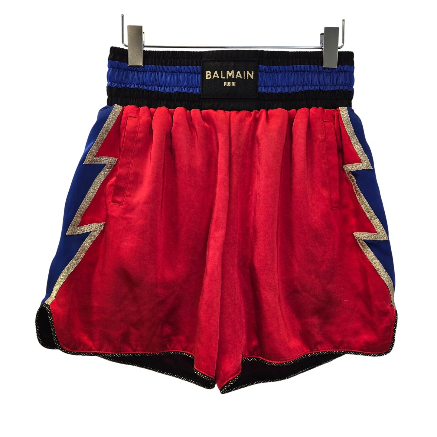 Balmain x Puma Satin and Metallic Boxing Shorts Size Medium