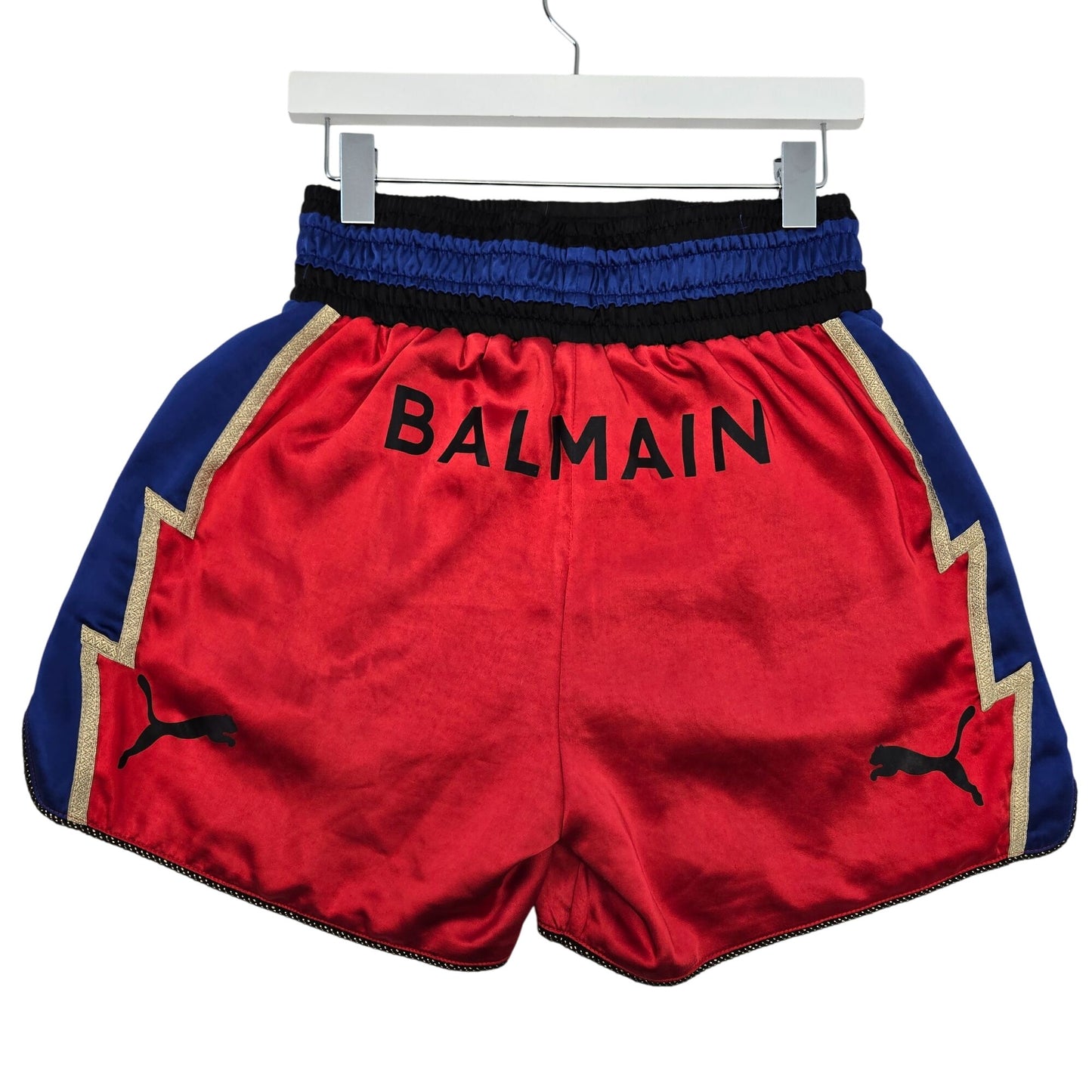 Balmain x Puma Satin and Metallic Boxing Shorts Size Medium