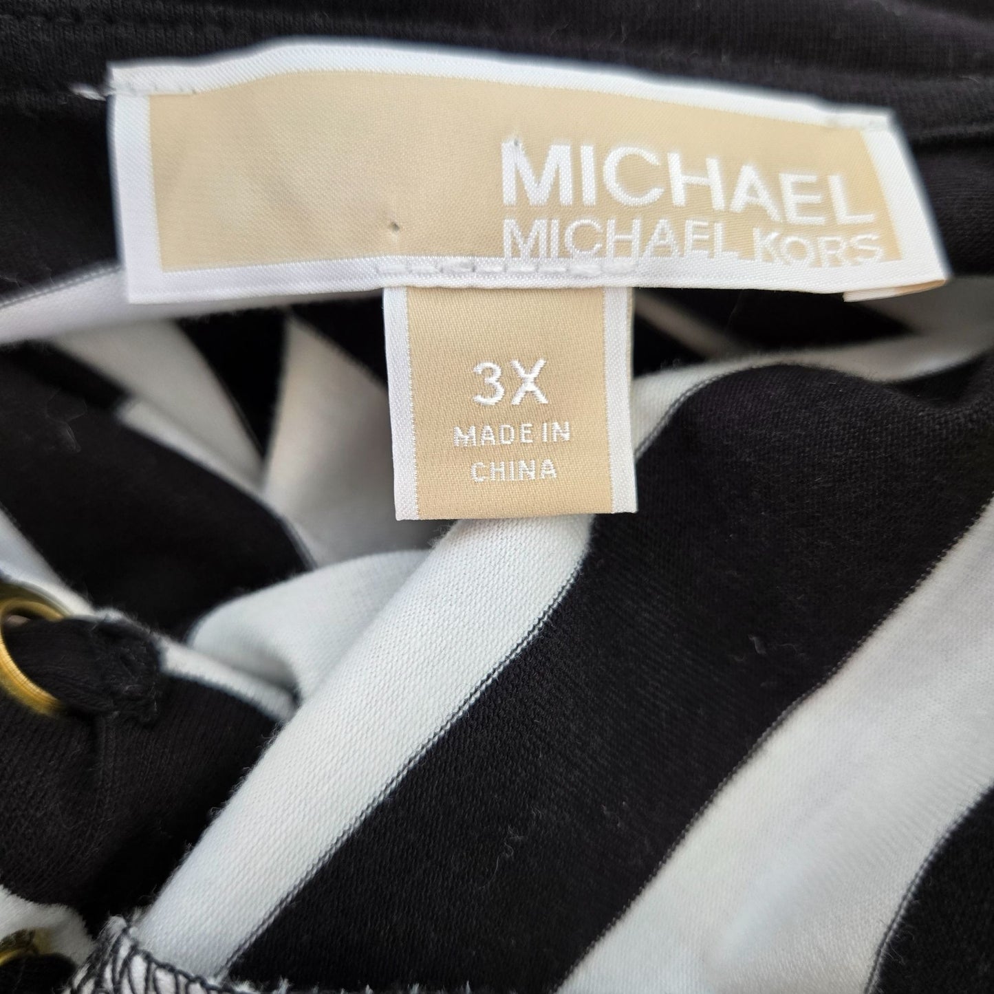 Michael Michael Kors Striped Shift T-Shirt Dress Size 3XL