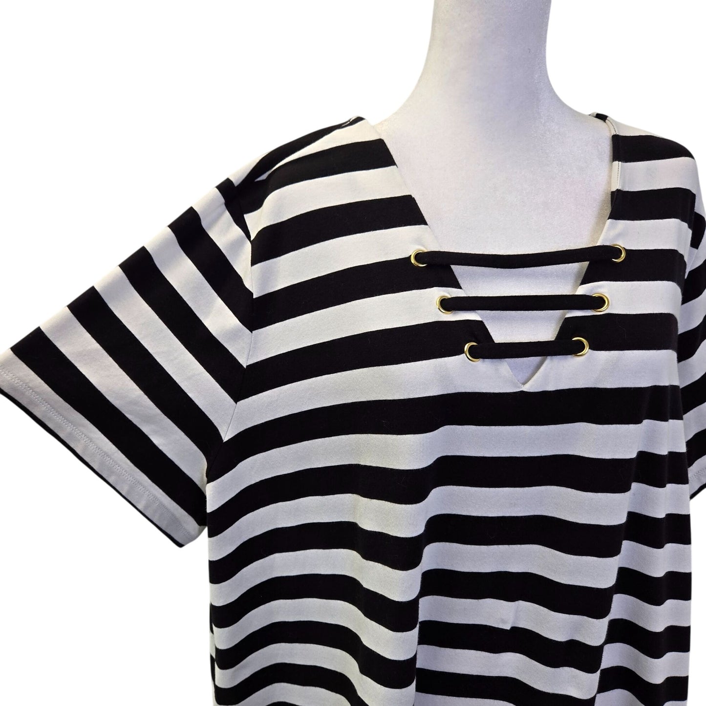 Michael Michael Kors Striped Shift T-Shirt Dress Size 3XL