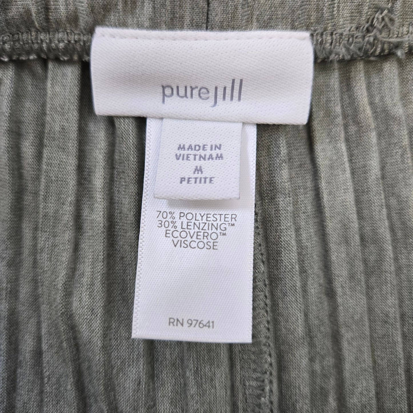 J. Jill Pure Jill Viscose Blend Pleated Wide Leg Cropped Pants Size Medium