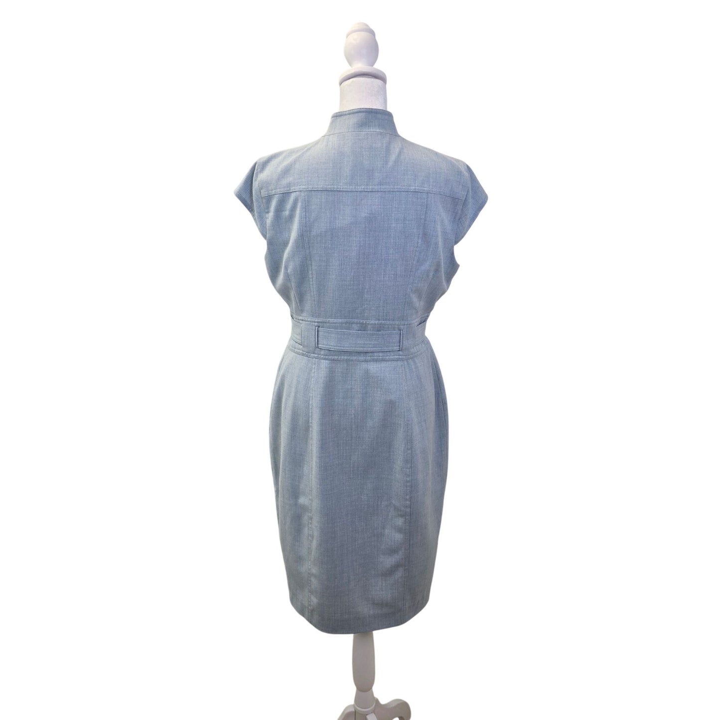 Calvin Klein Belted Cap Sleeve Shirt Dress Size Small (est)