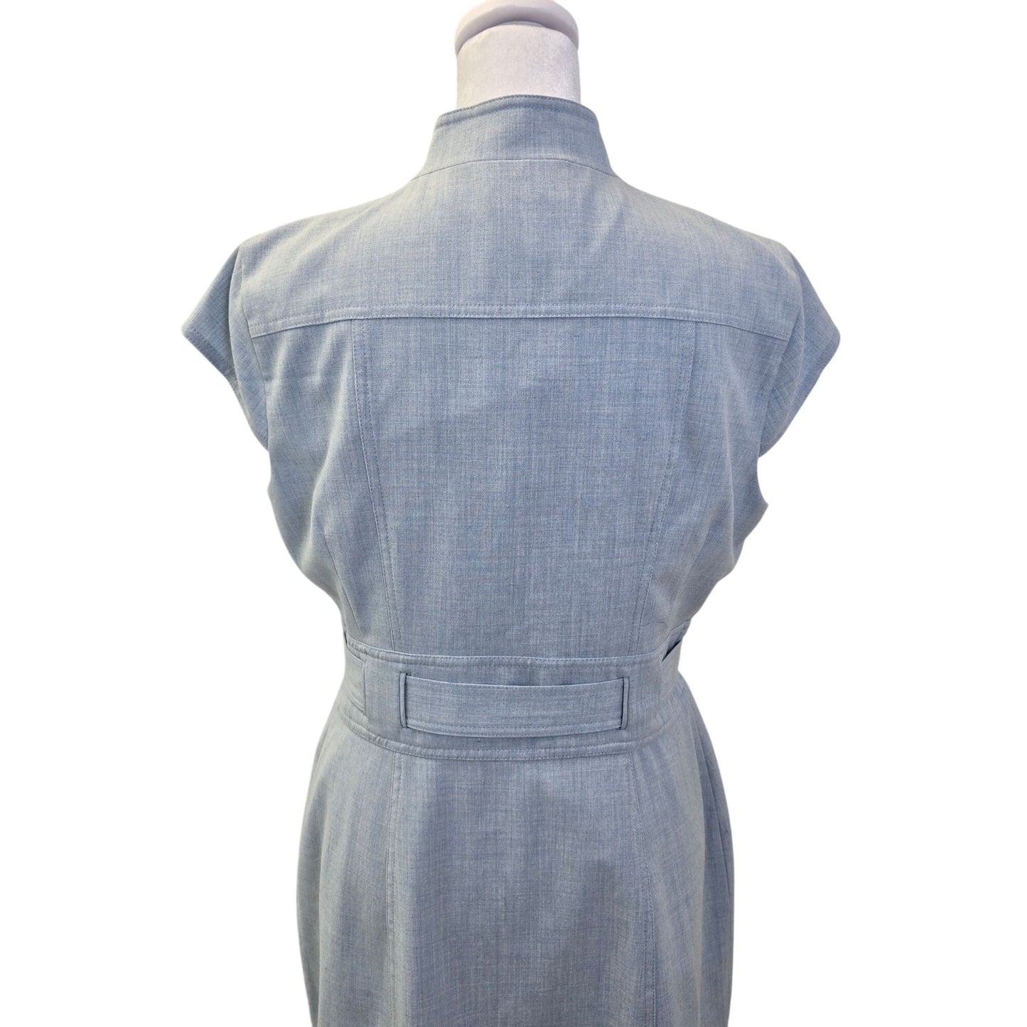 Calvin Klein Belted Cap Sleeve Shirt Dress Size Small (est)
