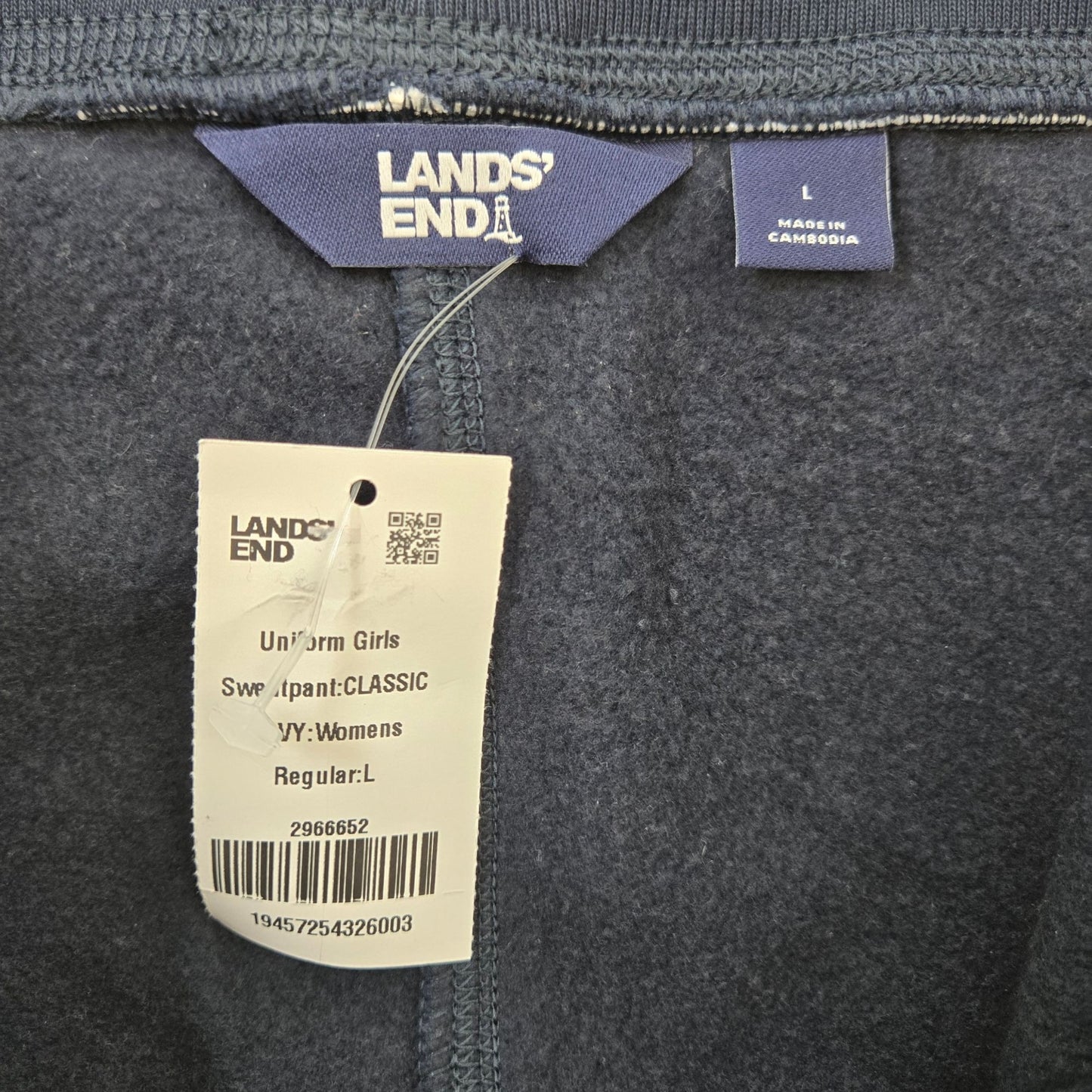 NWT Lands' End Classic Wide Leg Sweatpants Size Large