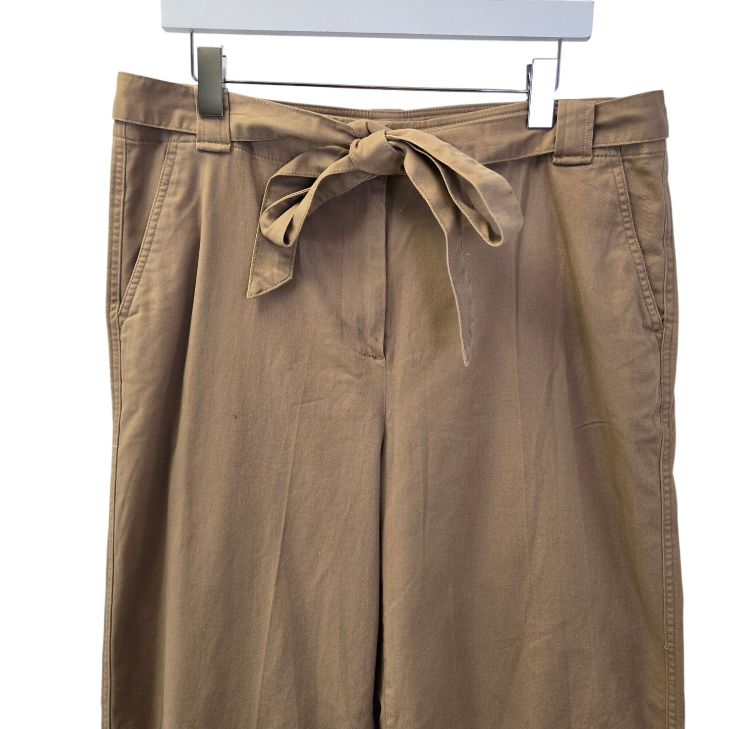 NWOT J. Crew Factory Twill Wide Leg Tie-Waist Chino Pant Size 14