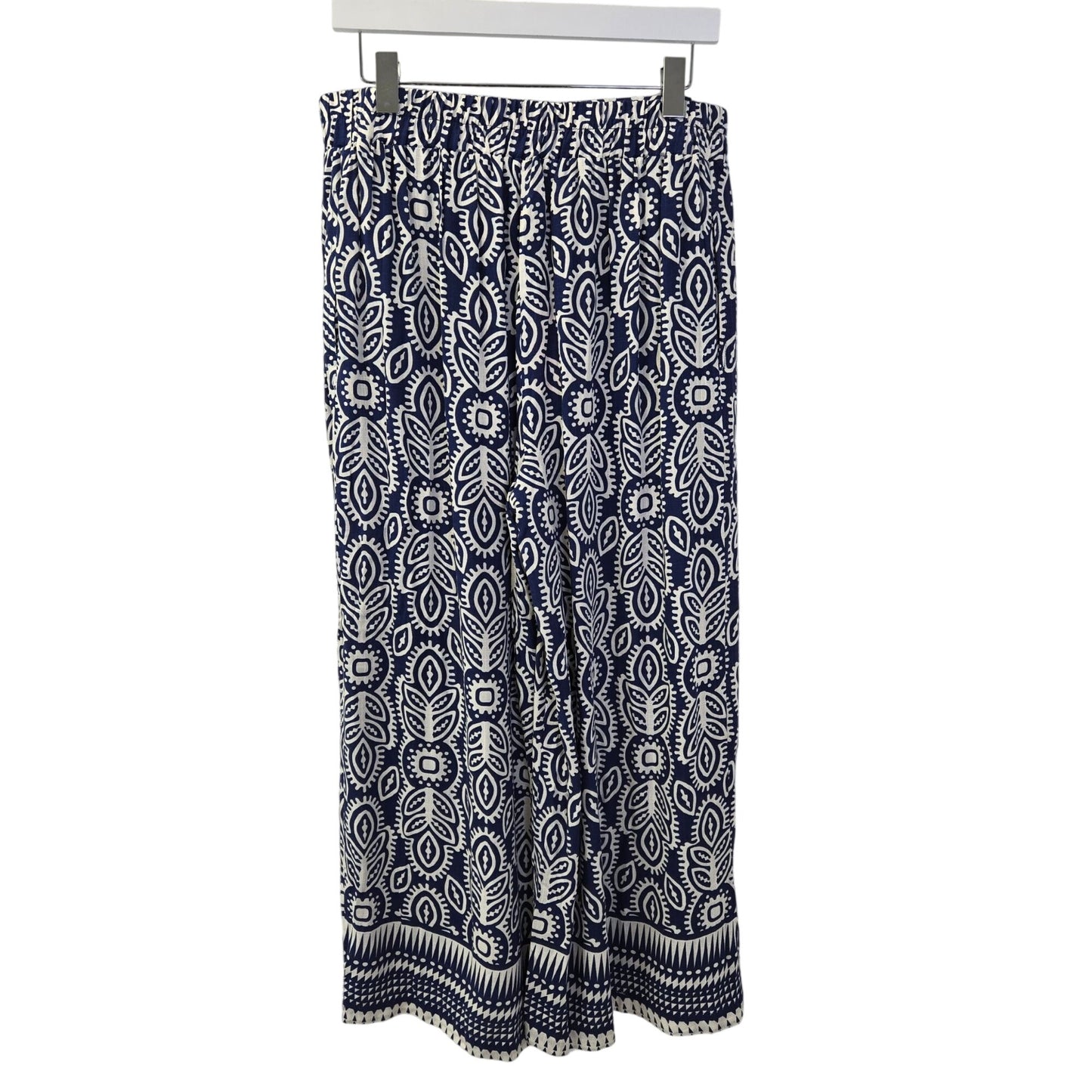 NWT Rose & Olive Resort 100% Rayon Wide Leg Graphic Print Pants Size Large