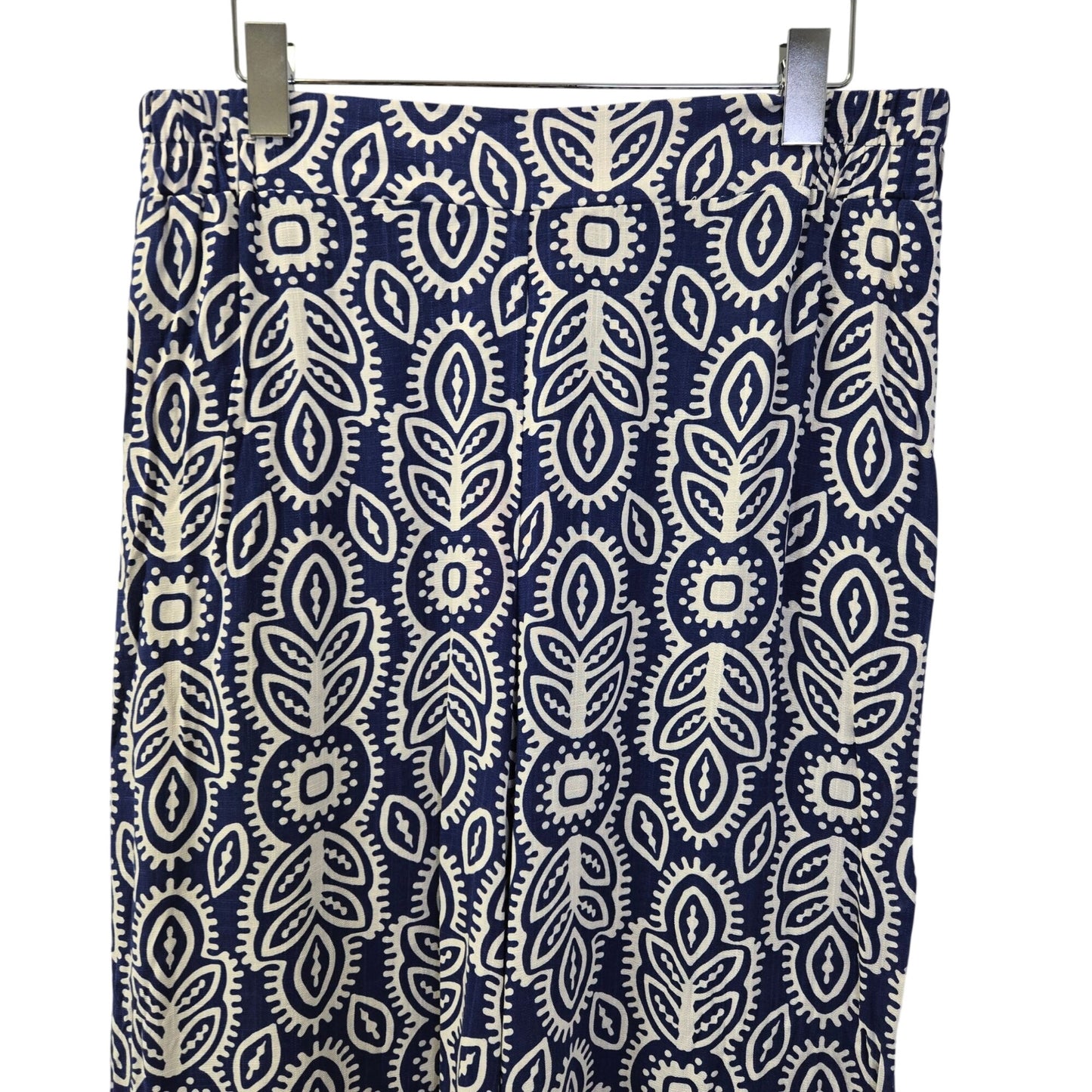NWT Rose & Olive Resort 100% Rayon Wide Leg Graphic Print Pants Size Large