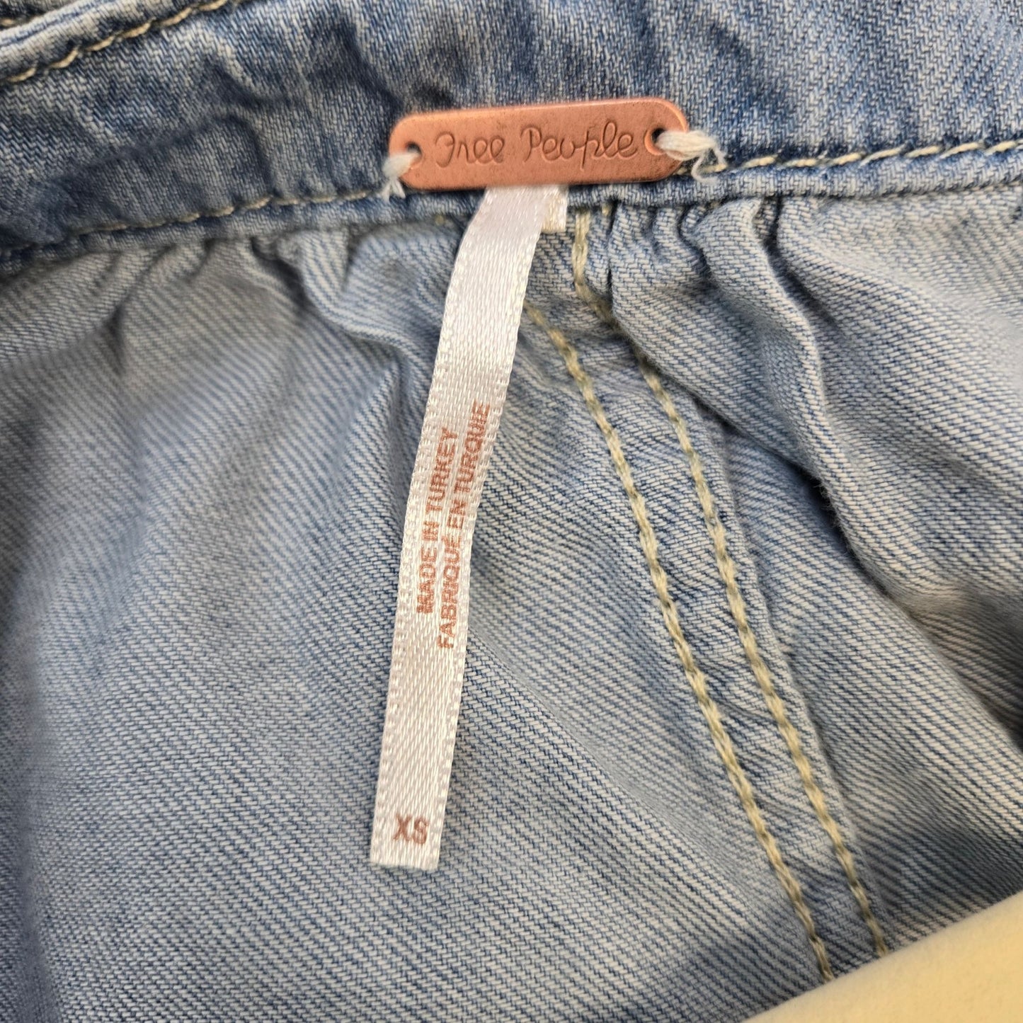 NWOT Free People Marley Chambray Denim Jumpsuit Size XS