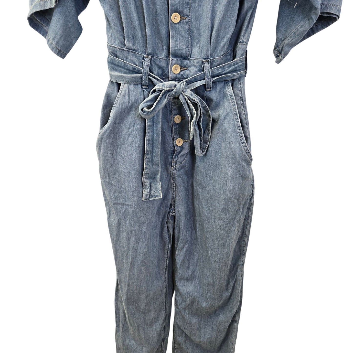 NWOT Free People Marley Chambray Denim Jumpsuit Size XS