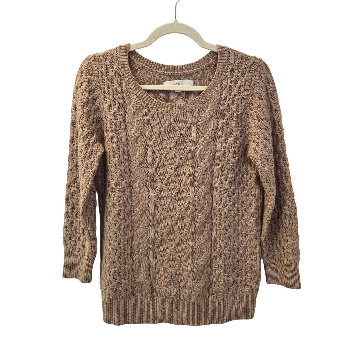 Loft Wool Blend Mixed Cable Knit Sweater Size Small