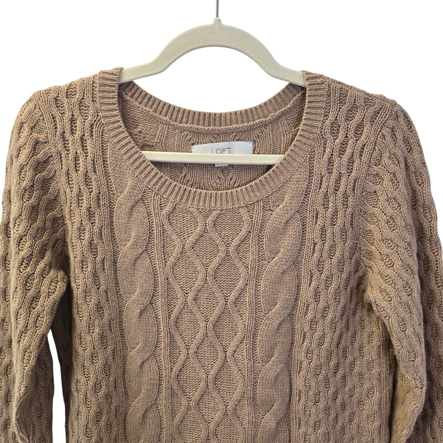 Loft Wool Blend Mixed Cable Knit Sweater Size Small