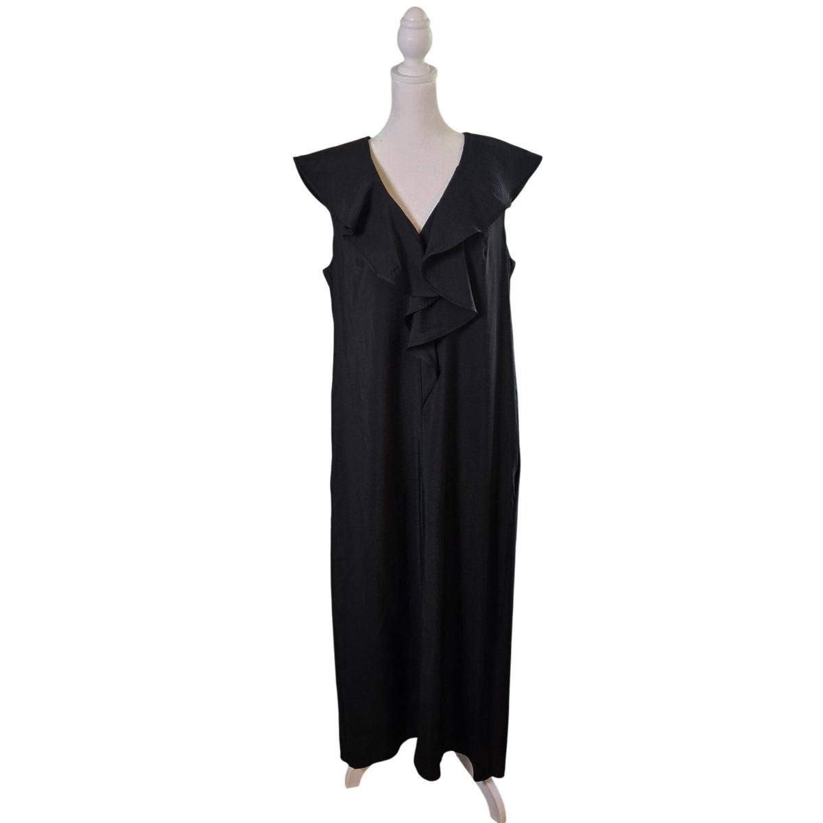 COS Ruffled Maxi Dress in Modal Blend Size 12