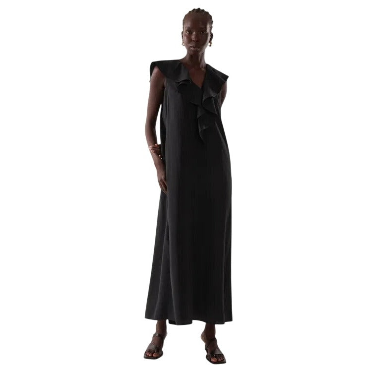 COS Ruffled Maxi Dress in Modal Blend Size 12