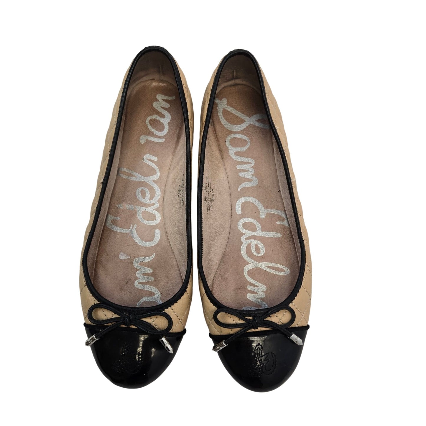 Sam Edelman Leather Becka Cap Toe Ballet Flats Size 8.5M